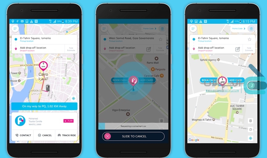 تطبيق بي كيو تاكسي PQ المنافس لتطبيقي Uber و Careem pq taxi تطبيق بي كيو تاكسي